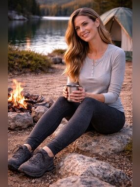 Women’s Merino Wool Base Layer Leggings Size M Thermal Hiking Pants